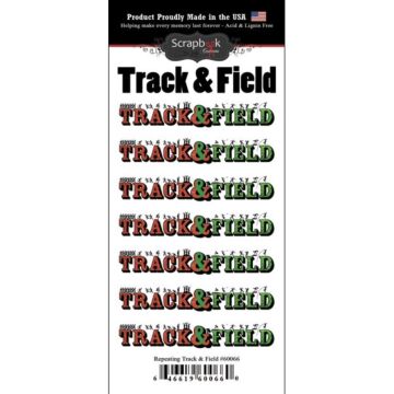 Scrapbook Customs Track & Field Go Big Sticker 6.5"x3"