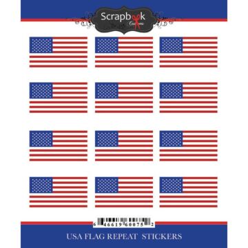 Scrapbook Customs USA Flag Repeat Sticker