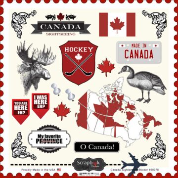 Scrapbook Customs - 12x12 Stickers - Canada - Sightseeing (Stickers)