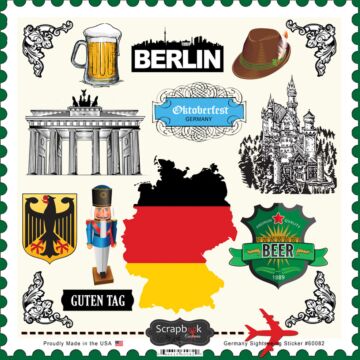 Scrapbook Customs - 12x12 Stickers - Germany - Sightseeing (Stickers)