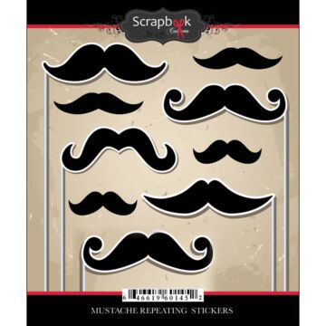 Scrapbook Customs - Mustache Repeating Sticker