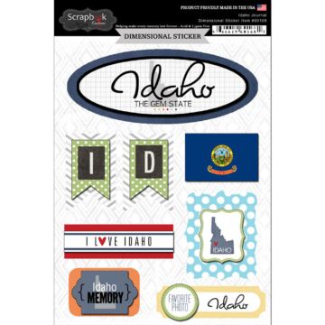 Scrapbook Customs STATE JOURNAL - DIMENSIONAL STICKERS-Idaho
