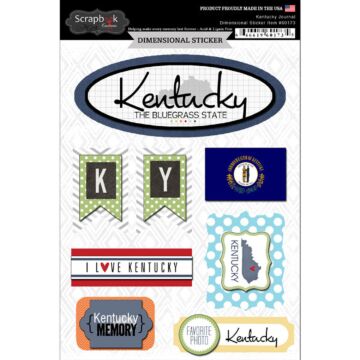 Scrapbook Customs STATE JOURNAL - DIMENSIONAL STICKERS-Kentucky