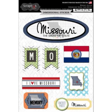 Scrapbook Customs STATE JOURNAL - DIMENSIONAL STICKERS-Missouri