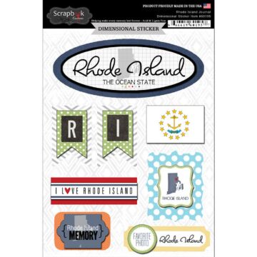 Scrapbook Customs STATE JOURNAL - DIMENSIONAL STICKERS-Rhode Island