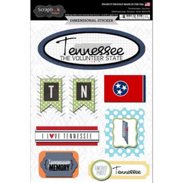 Scrapbook Customs STATE JOURNAL - DIMENSIONAL STICKERS-Tennessee