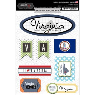Scrapbook Customs STATE JOURNAL - DIMENSIONAL STICKERS-Virginia