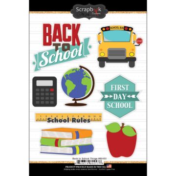 Scrapbook Customs - Back To School Things Sticker