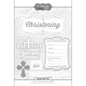 Scrapbook Customs Christening Lace Sticker