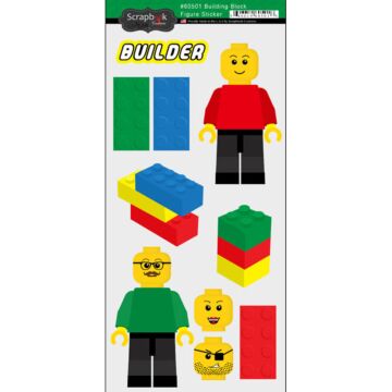 Scrapbook Customs - Building Block Figure Sticker