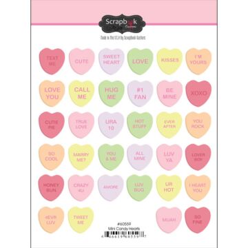 Scrapbook Customs - Mini Candy Hearts Sticker