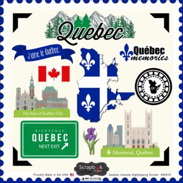 Scrapbook Customs Quebec - Sightseeing Sticker