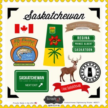 Scrapbook Customs Saskatchewan - Sightseeing Sticker