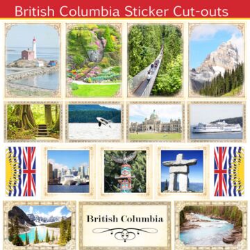 Scrapbook Customs British Columbia - Sightseeing Picture Cut-outs Sticker