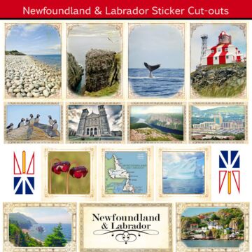 Scrapbook Customs Newfoundland - Sightseeing Picture Cut-outs Sticker