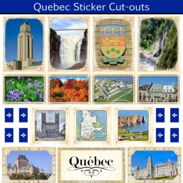 Scrapbook Customs Quebec - Sightseeing Picture Cut-outs Sticker