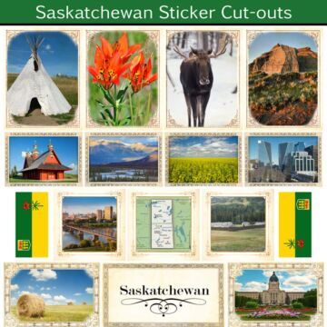 Scrapbook Customs Saskatchewan - Sightseeing Picture Cut-outs Sticker