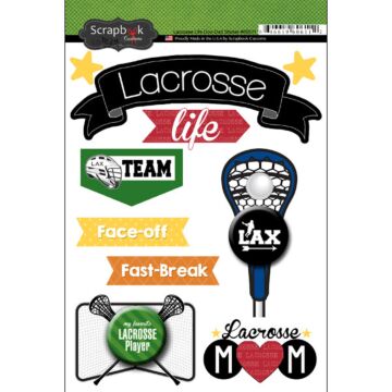 Scrapbook Customs Lacrosse Life Doo Dad Stickers