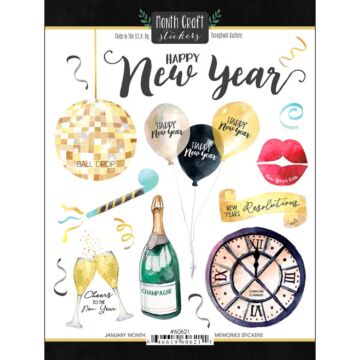 Scrapbook Customs - January Memories Sticker