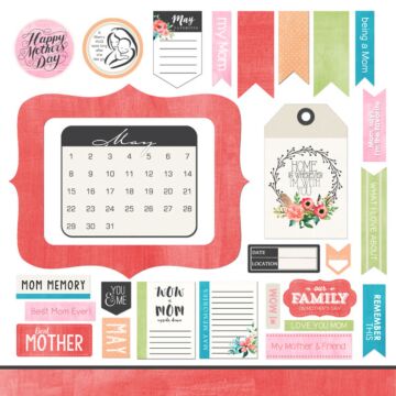 Scrapbook Customs - 12x12 Stickers - May Memory Elements (Stickers)
