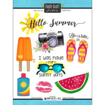 Scrapbook Customs - August Memories Sticker