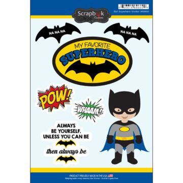 Scrapbook Customs - Bat Superhero Sticker