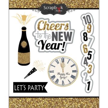 Scrapbook Customs - New Years Cheers Sticker