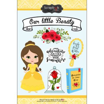 Scrapbook Customs - Yellow Princess Sticker