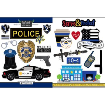 Scrapbook Customs - Police - Stickers 2 Pack