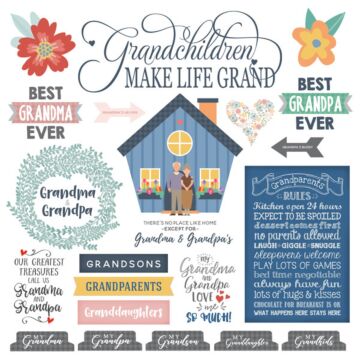 Scrapbook Customs - Family Grandparents Sticker