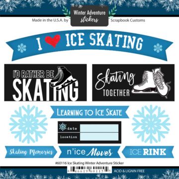 Scrapbook Customs - Ice Skating Winter Adventure Sticker