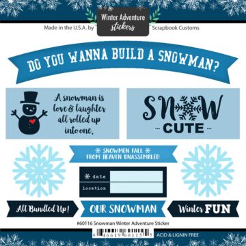 Scrapbook Customs - Snowman Winter Adventure Sticker