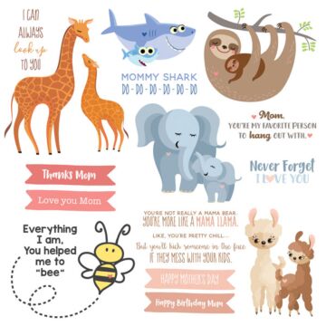 Scrapbook Customs - Mom Life Animal Sticker