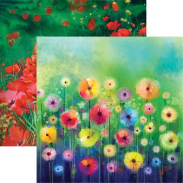 Reminisce - What Dreams May Come Double-Sided Cardstock 12"X12" Watercolor Garden