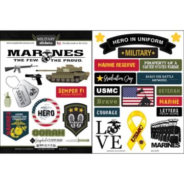 Scrapbook Customs Marines Occupation (Stickers)