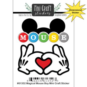 Scrapbook Customs - Magical Mouse Boy Mini Craft Sticker