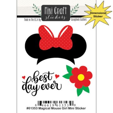 Scrapbook Customs - Magical Mouse Girl Mini Craft Sticker