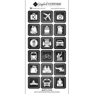 Scrapbook Customs - Travel Recreation Signs (Stickers)