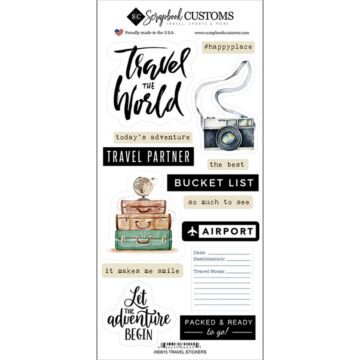 Preorder Scrapbook Customs Travel Coordinates Sticker