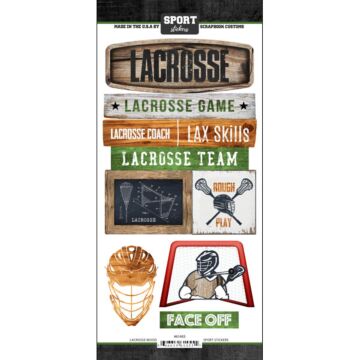Scrapbook Customs - Lacrosse Wood Sticker