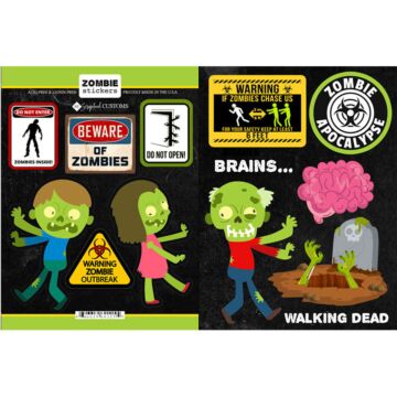 Scrapbook Customs Zombie Road Signs (Stickers)