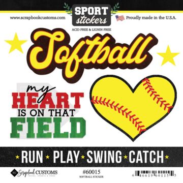Softball Love Sticker