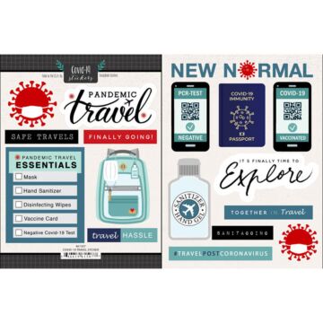 Scrapbook Customs Covid-19 Travel Sticker