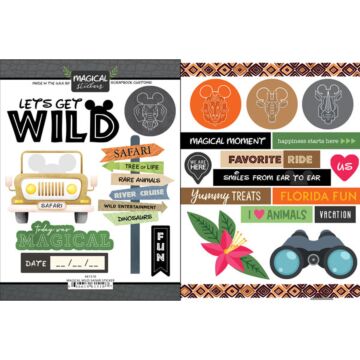 Scrapbook Customs Magical Wild Safari Sticker