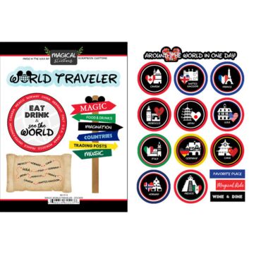 Scrapbook Customs Magical World Traveler Sticker