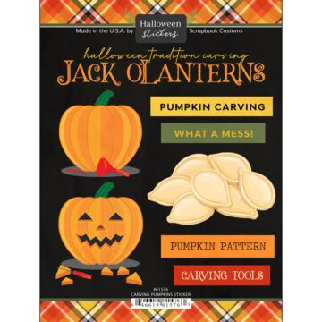 Scrapbook Customs Carving Pumpkins Sticker