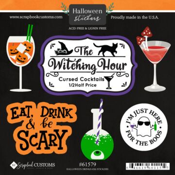 Scrapbook Customs Halloween Drinks Sticker