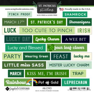 Scrapbook Customs St. Patrick Wordbits Sticker