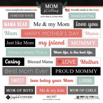 Scrapbook Customs MOM WORDBITS STICKER