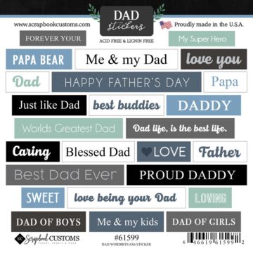Scrapbook Customs Dad Wordbits Sticker